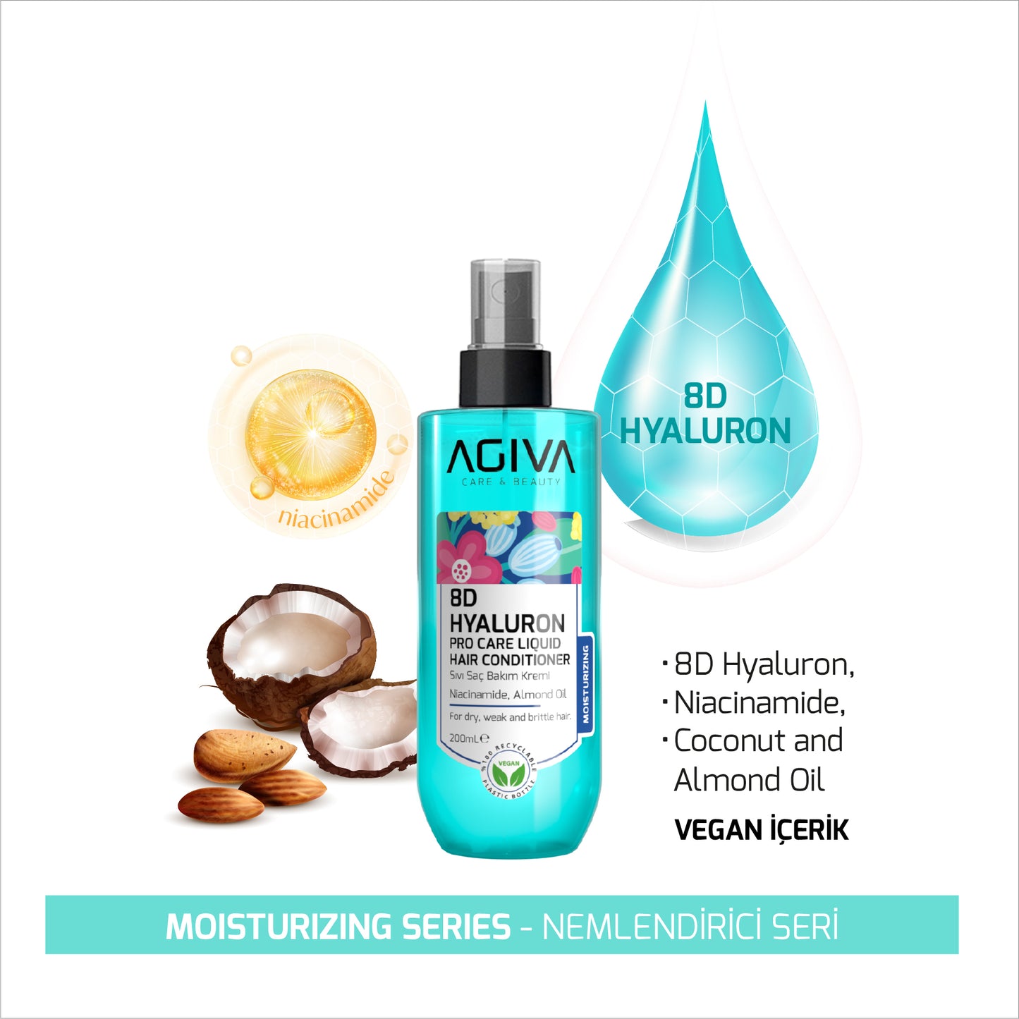 AGIVA 8D Hyaluron Pro Care Liquıd Hair Conditioner