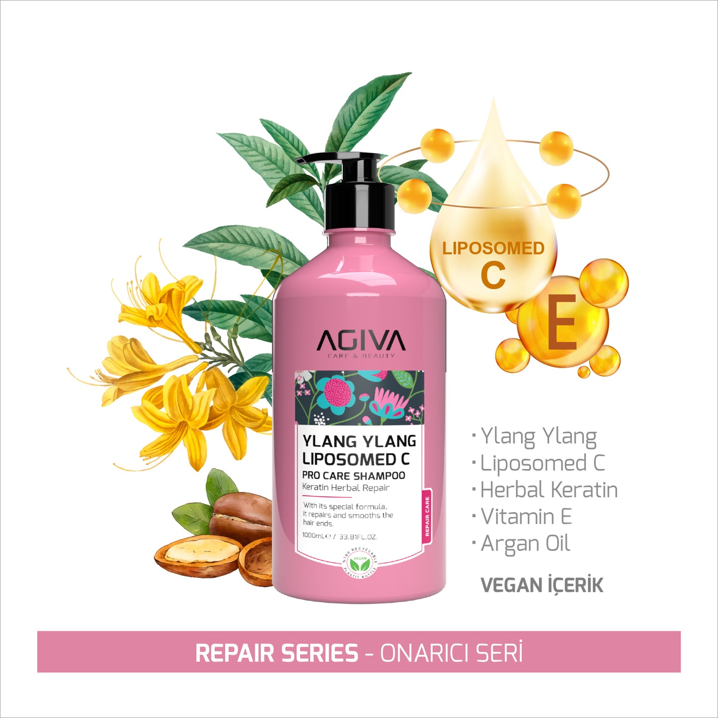 AGIVA Ylang Ylang Lıpozom C Pro Care Shampoo - 1000