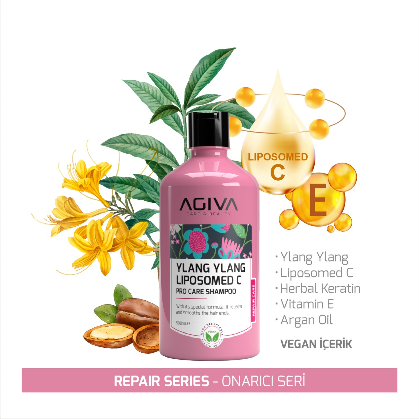 AGIVA Ylang Ylang Lıpozom C Pro Care Shampoo - 500ml