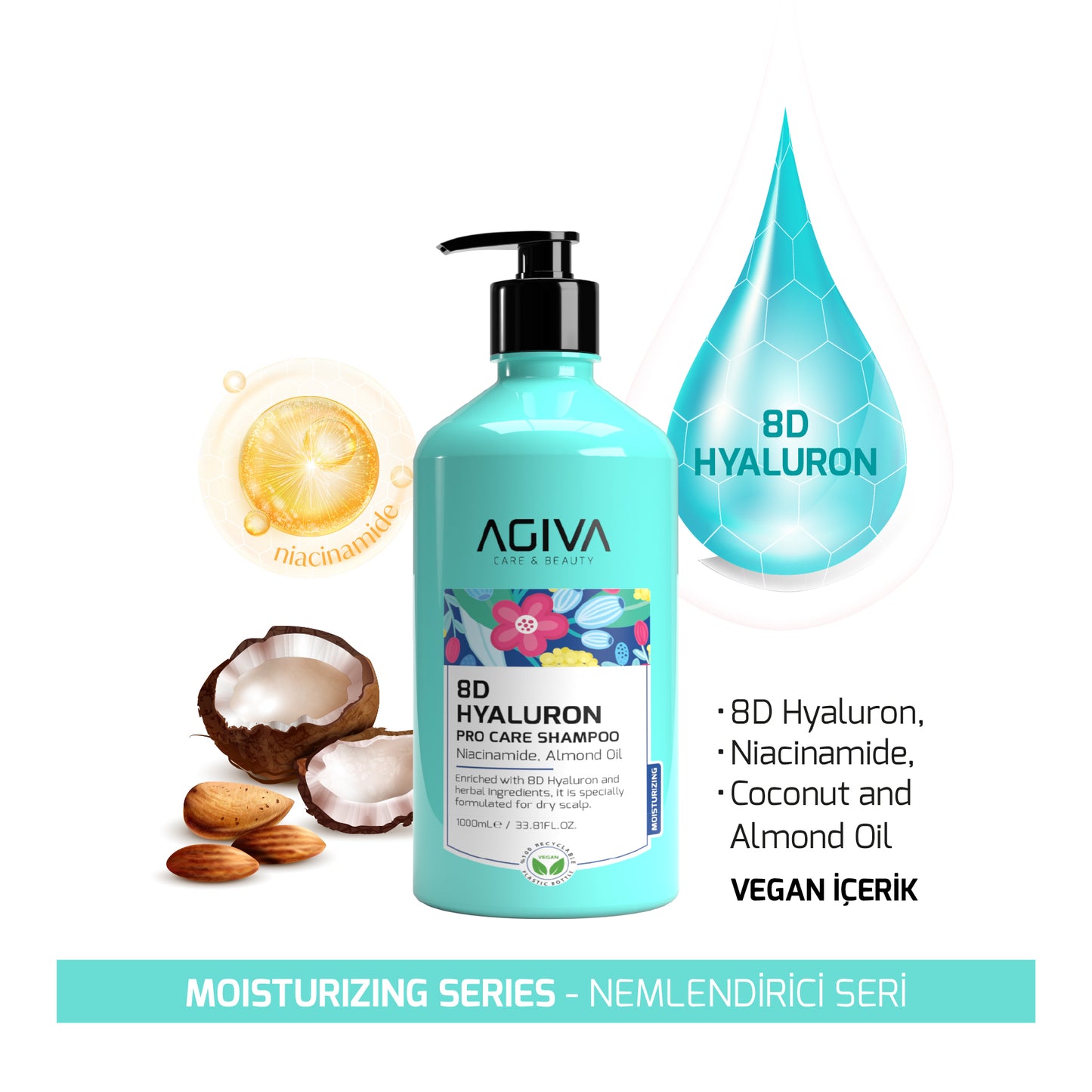 AGIVA 8D Hyaluron Pro Care Shampoo - 1000
