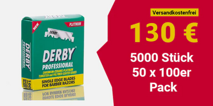 Derby Razor Blades Professional, Single Edge (5000 pcs.) 50 x 100 pack