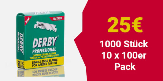 Derby Razor Blades Professional, Single Edge (1000 pcs.) 10 x 100 pack